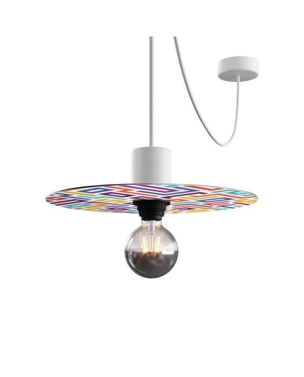 Mini pantalla Dibond con motivos geométricos