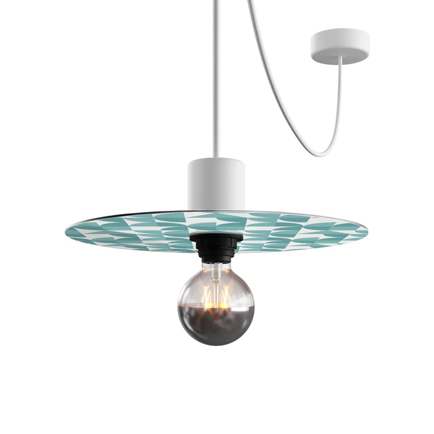 Mini pantalla Dibond con motivos geométricos