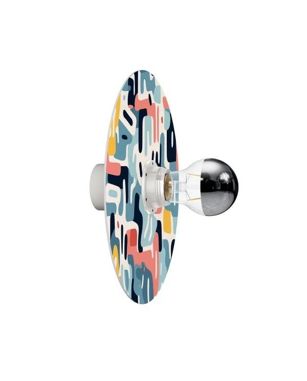 Aplique con pantalla con diseños geométricos IP44