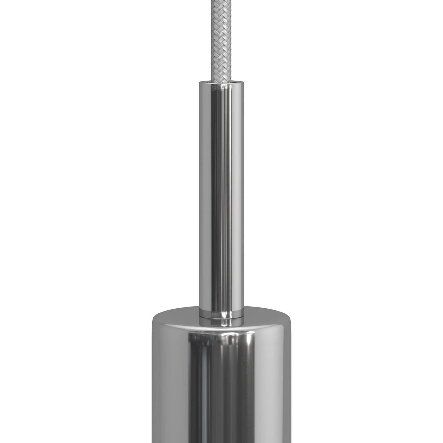 Abrazadera de cable metálico cilíndrico de 7 cm