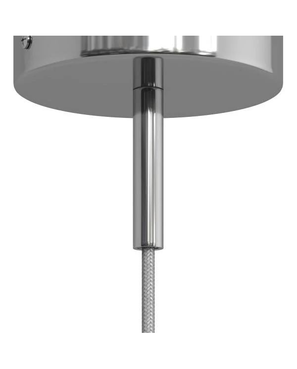 Abrazadera de cable metálico cilíndrico de 7 cm