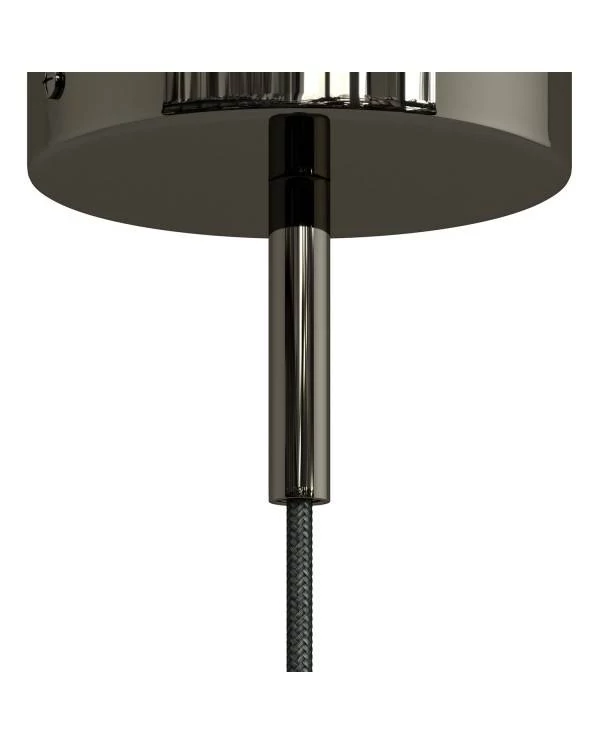 Abrazadera de cable metálico cilíndrico de 7 cm