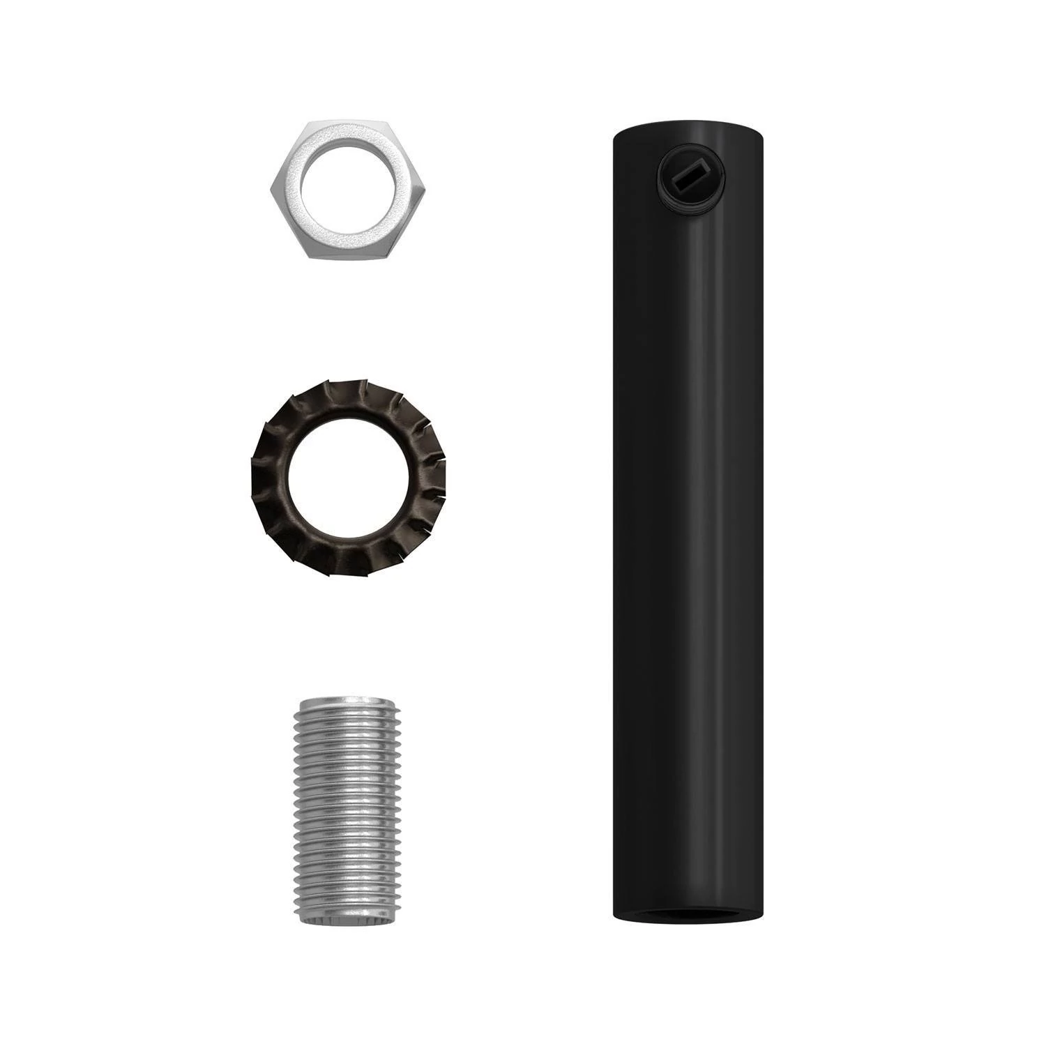 Abrazadera de cable metálico cilíndrico de 7 cm