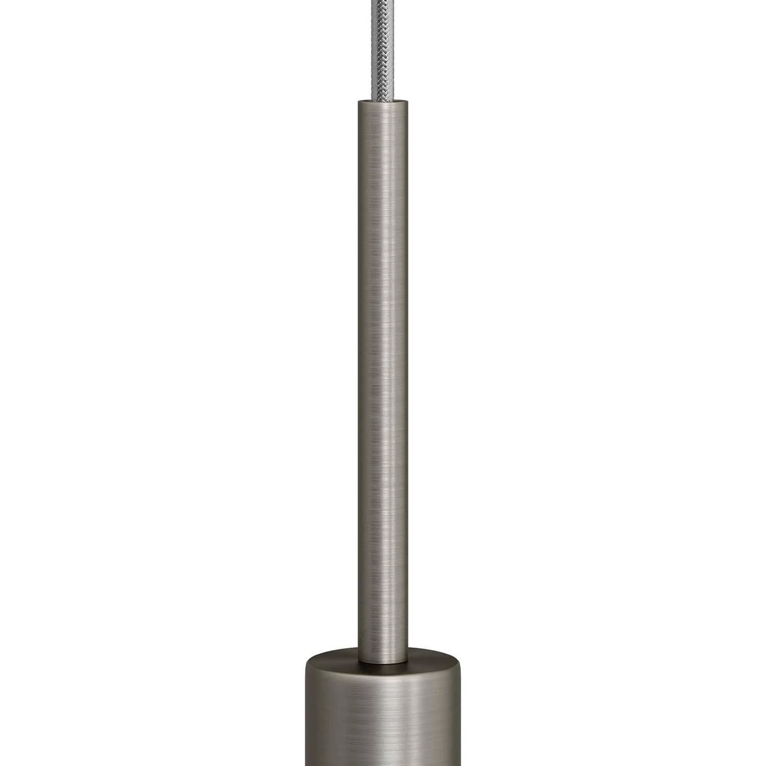 Abrazadera de cable metálico cilíndrico de 15 cm de largo