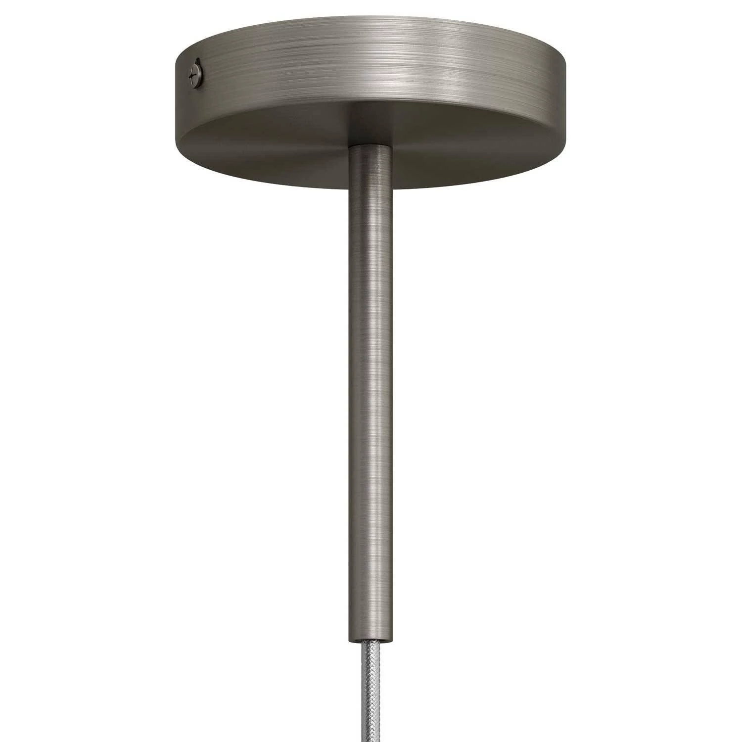 Abrazadera de cable metálico cilíndrico de 15 cm de largo