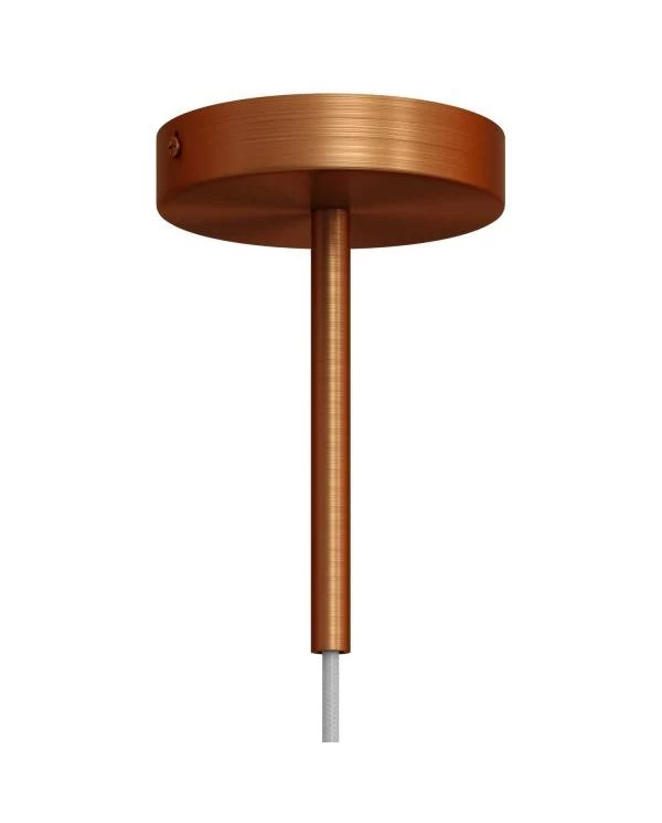 Abrazadera de cable metálico cilíndrico de 15 cm de largo