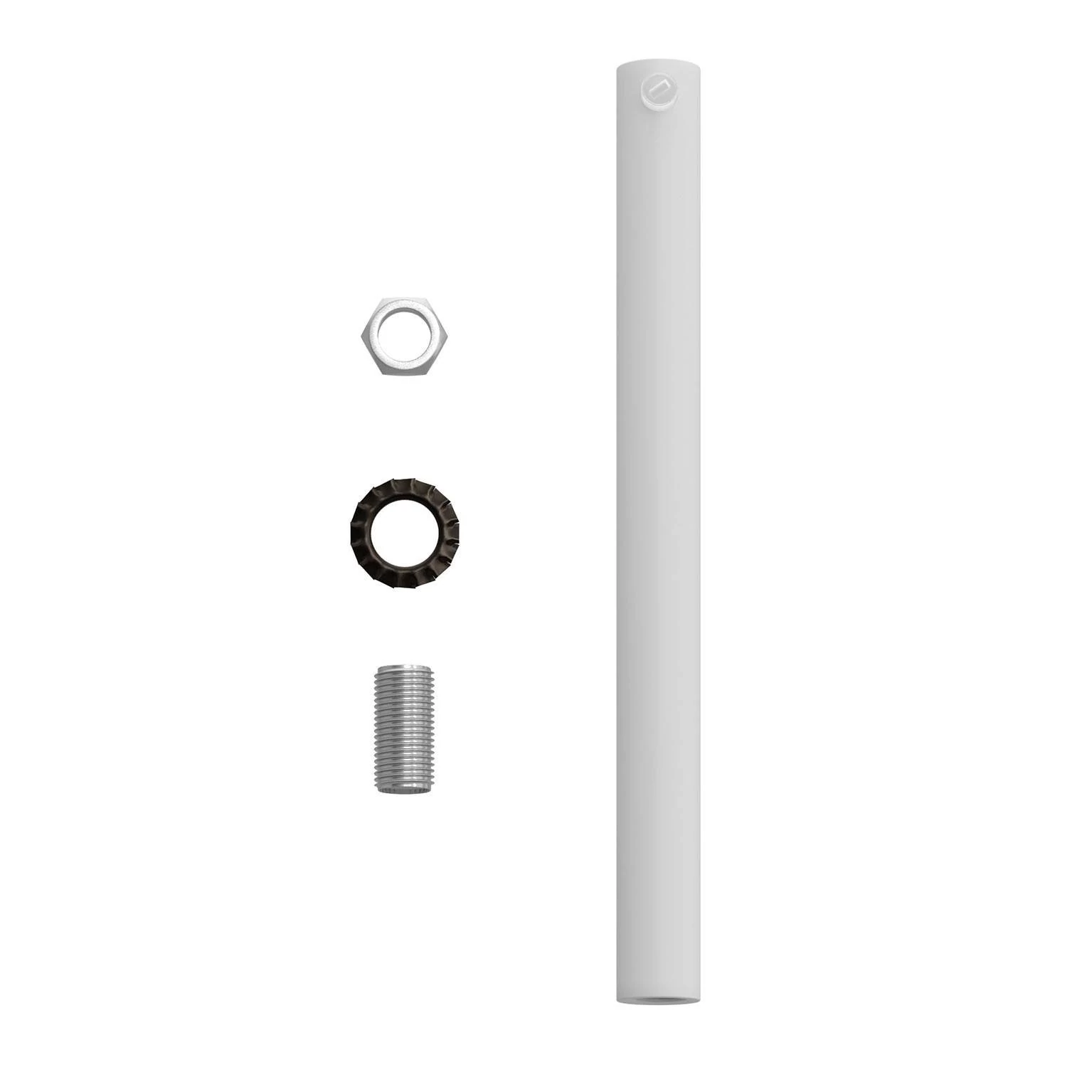 Abrazadera de cable metálico cilíndrico de 15 cm de largo