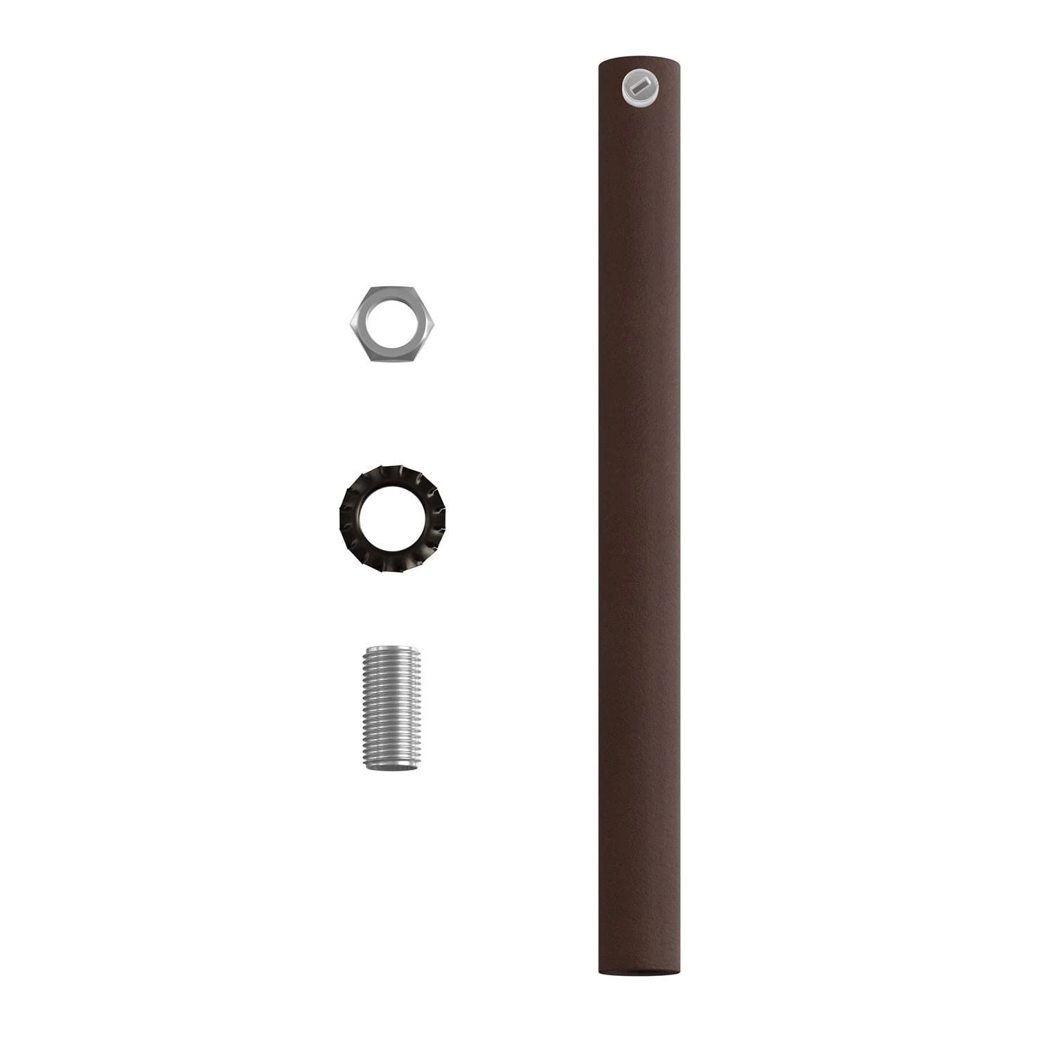 Abrazadera de cable metálico cilíndrico de 15 cm de largo