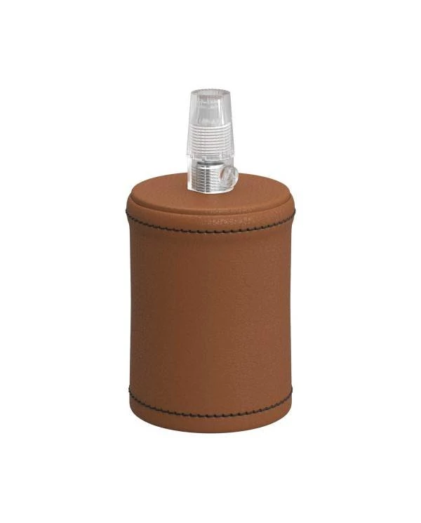 Leather Covered Wooden Lamp Holder Kit | Creative-Cables