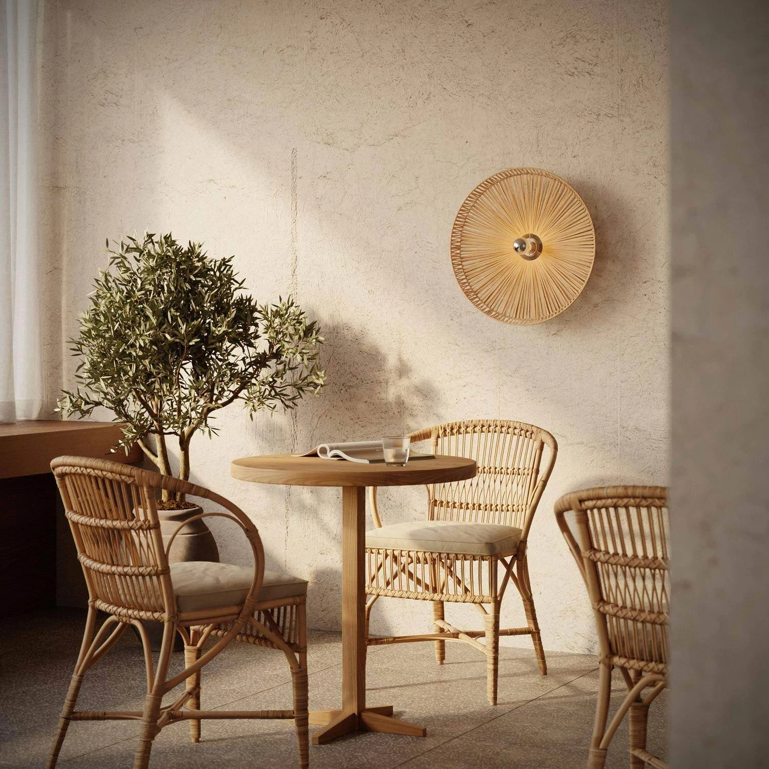 Tahiti raffia lampshade - 54 cm diameter