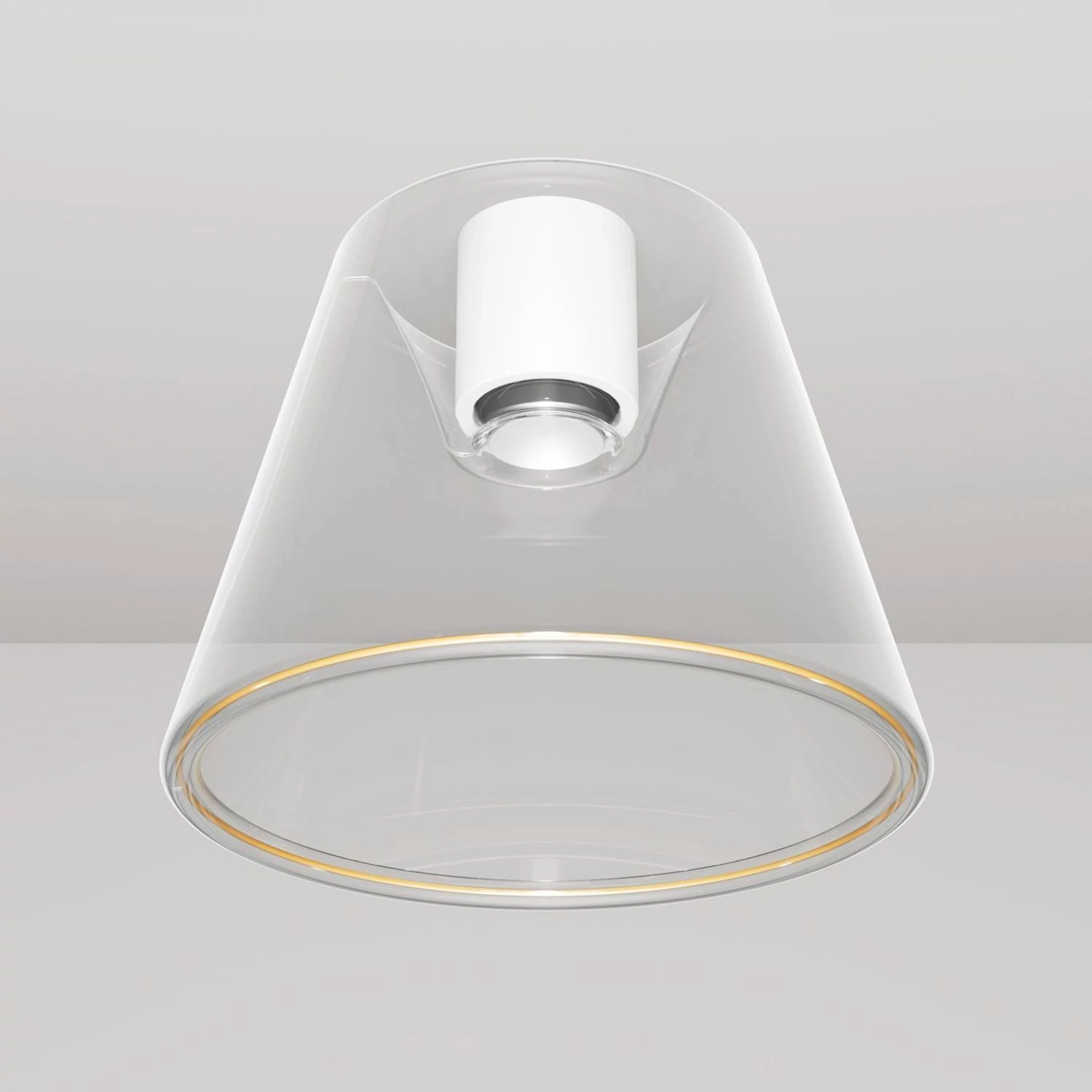 Lámpara de techo de diseño cónico transparente Bombilla Ghost
