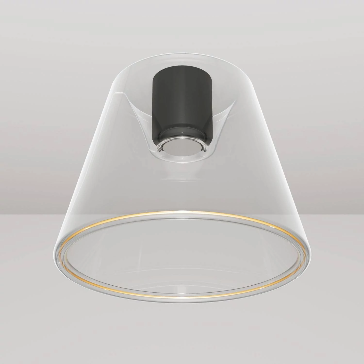 Lámpara de techo de diseño cónico transparente Bombilla Ghost
