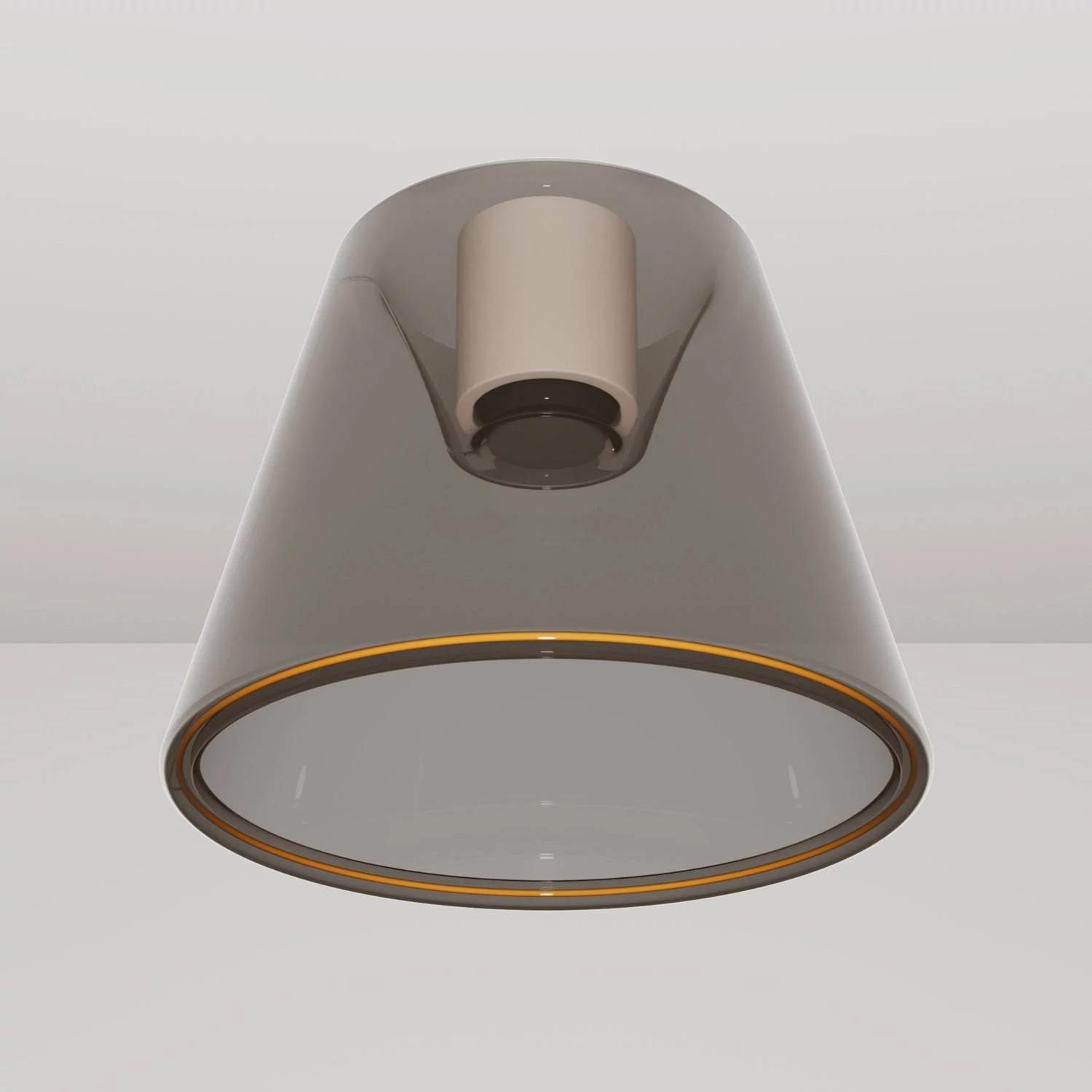 Lámpara de techo de diseño con bombilla Ghost  cónica smoky
