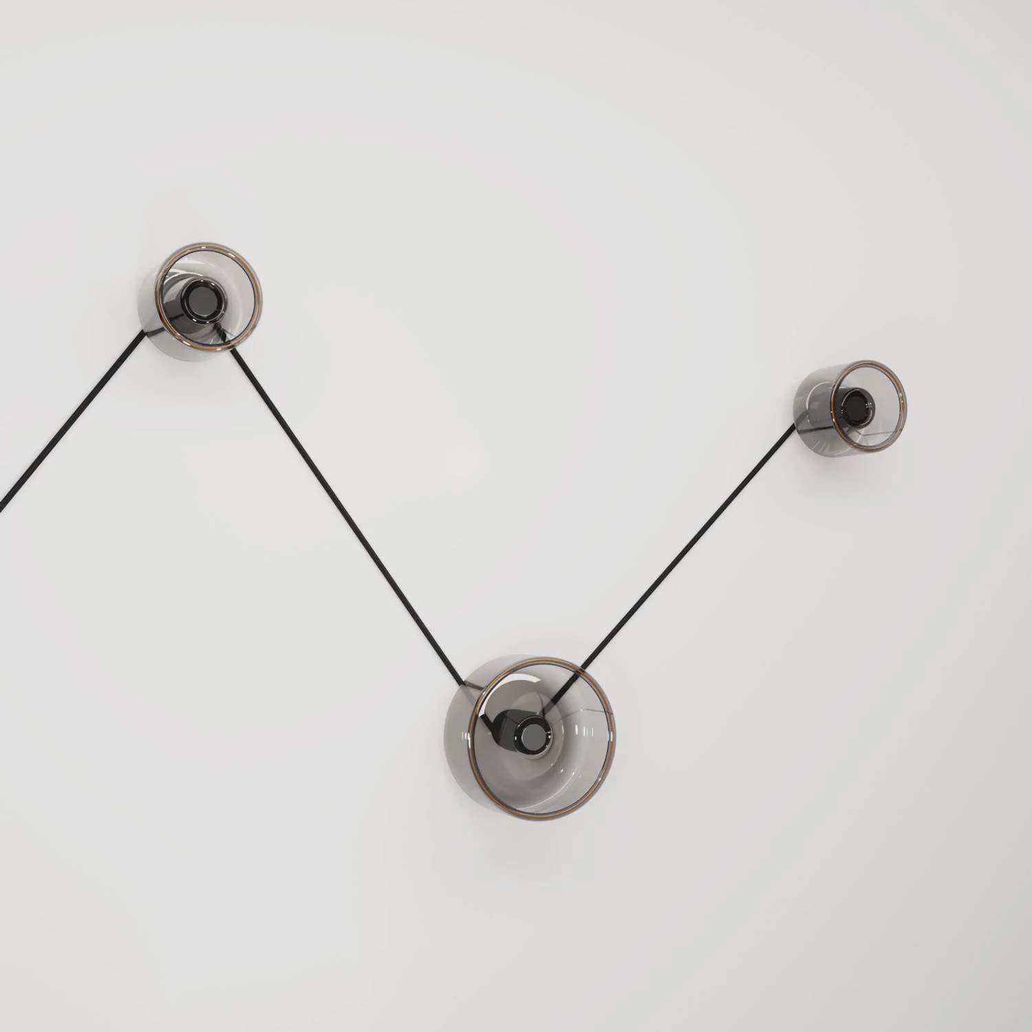 Aplique de pared con 3 bombillas diseño Ghost