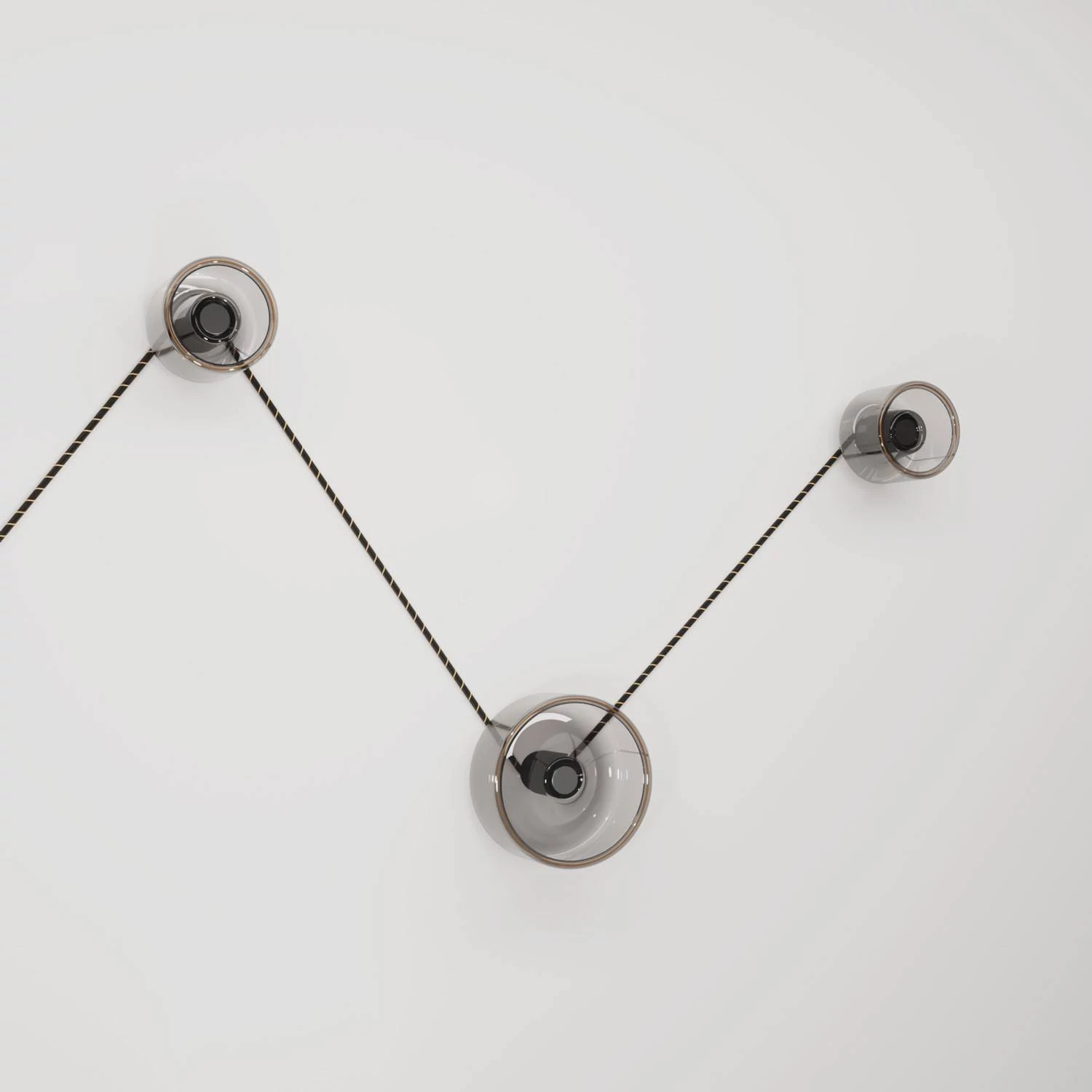 Aplique de pared con 3 bombillas diseño Ghost