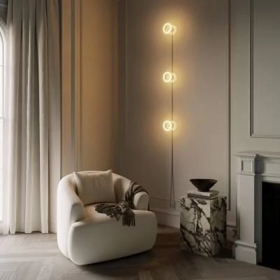 Aplique portátil con 3 bombillas diseño Ghost