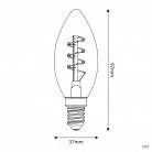 Bombilla LED C01 - C35 filamento espiral dorado