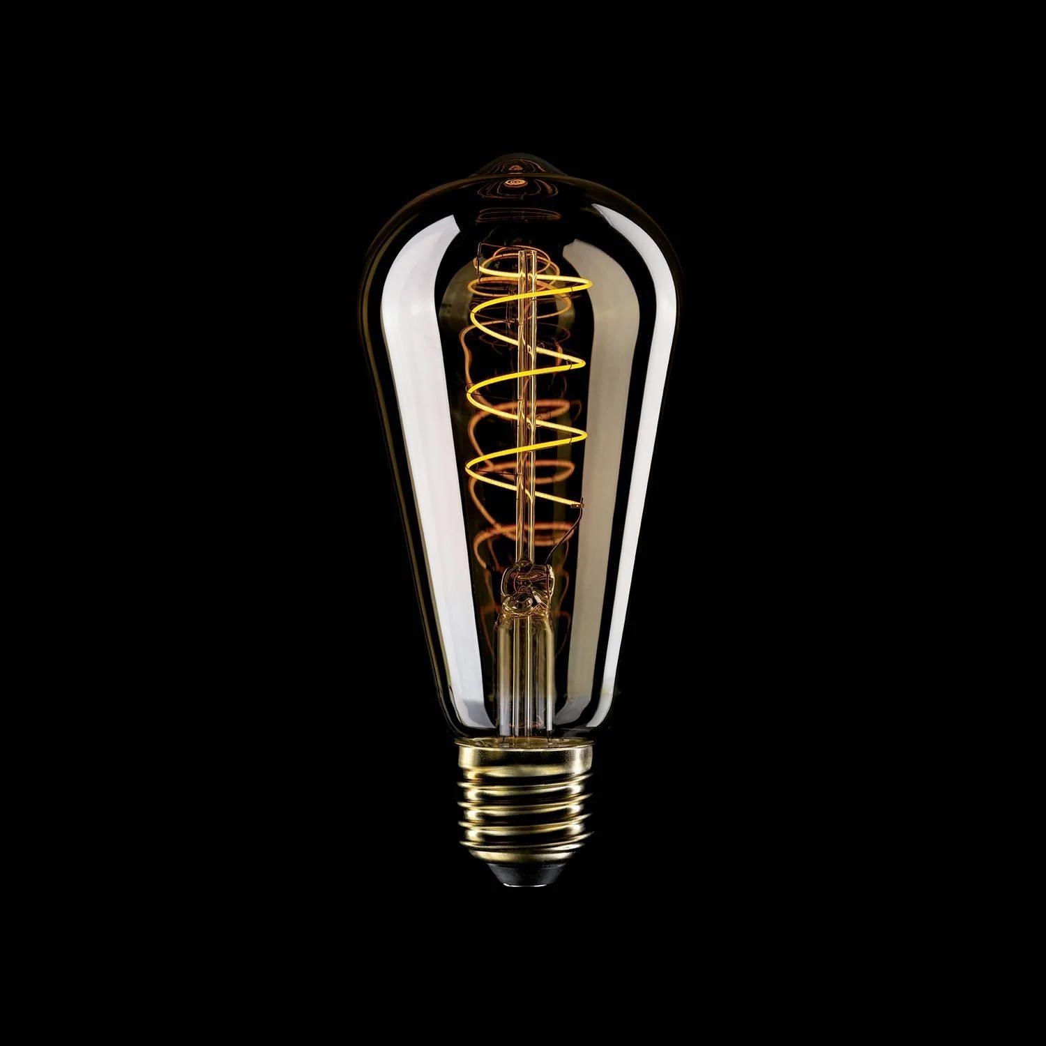 C04 - Bombilla LED ST64 dorada filamento en espiral