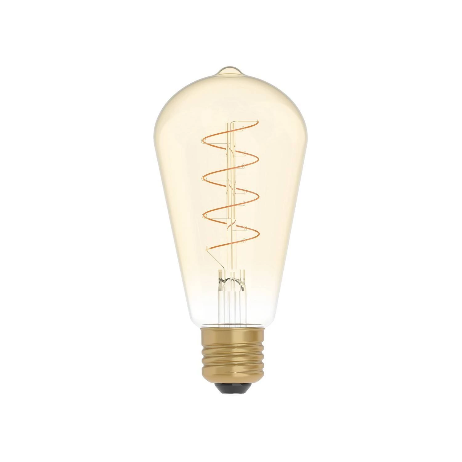 C04 - Bombilla LED ST64 dorada filamento en espiral