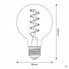 C05 - Bombilla LED G80 dorada filamento en espiral
