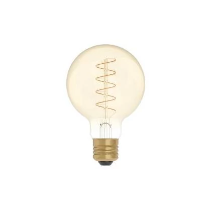 C05 - Bombilla LED G80 dorada filamento en espiral
