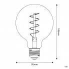 C06 - Bombilla LED G95 dorada filamento en espiral