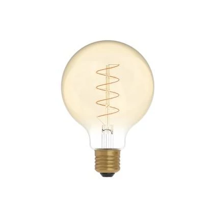 C06 - Bombilla LED G95 dorada filamento en espiral