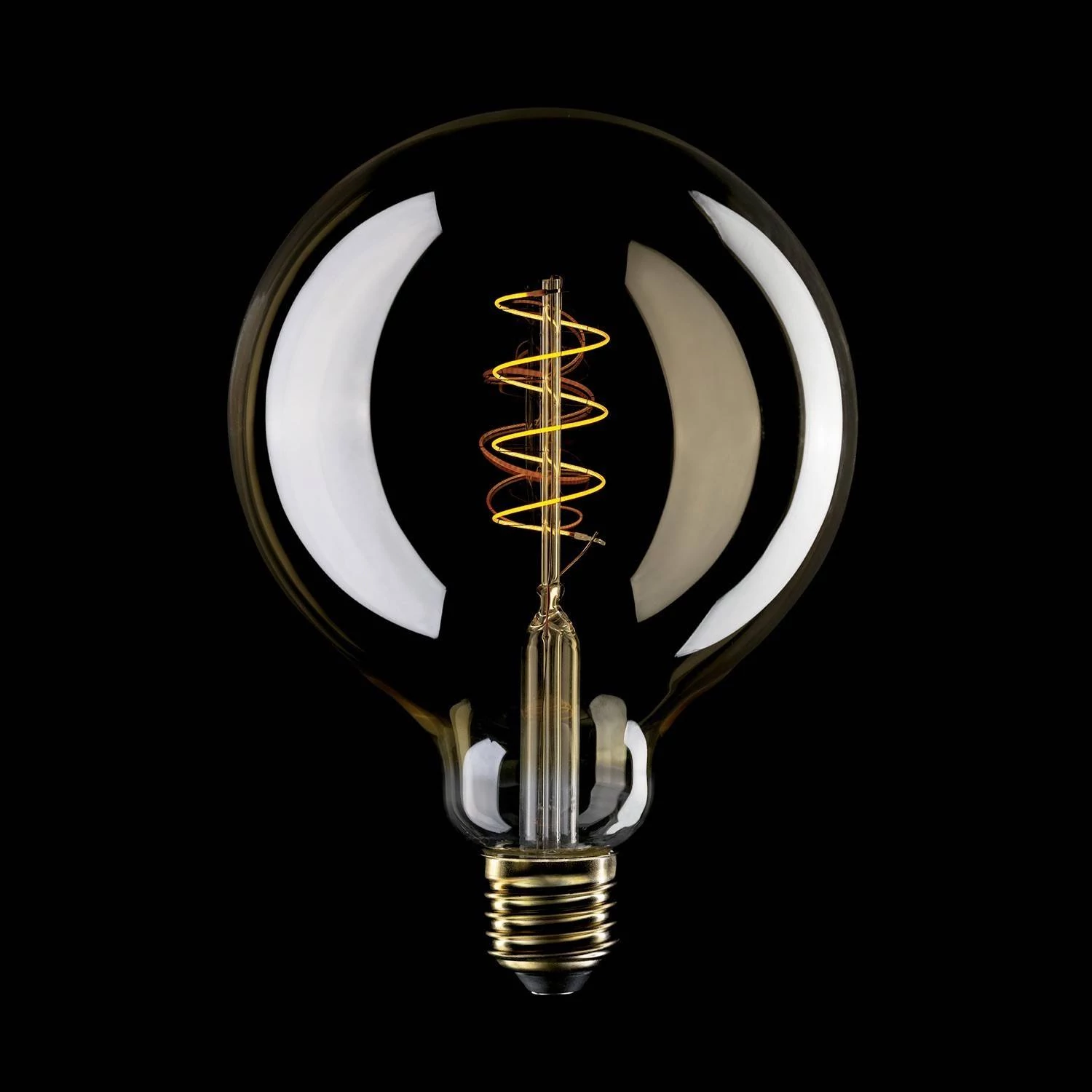 C07- Bombilla LED G125 dorada filamento en espiral