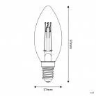 C51 - Bombilla LED C35 dorada