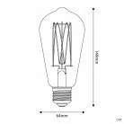 C54 - Bombilla LED ST64 dorada