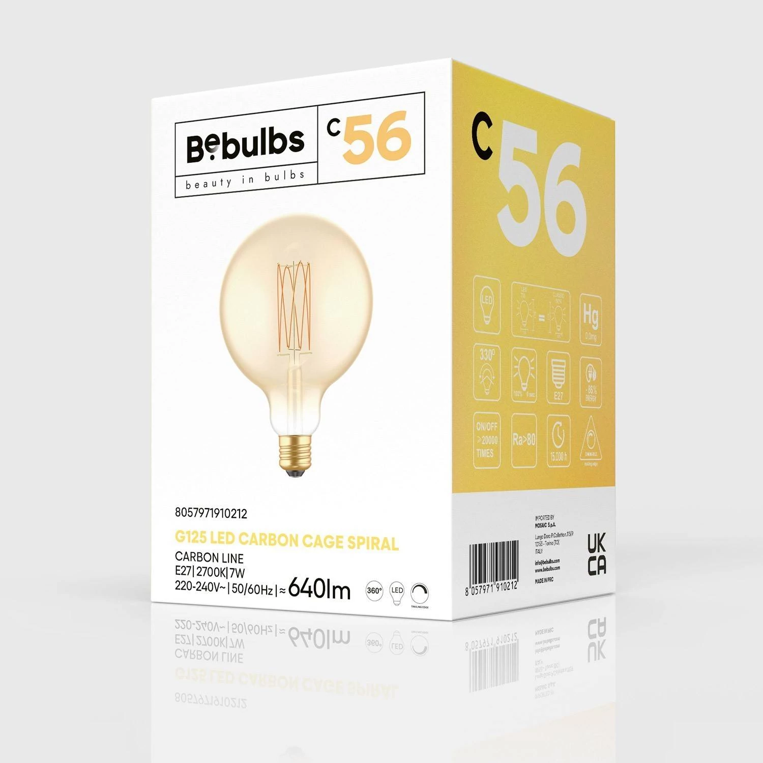 C56 - Bombilla LED G125 dorada