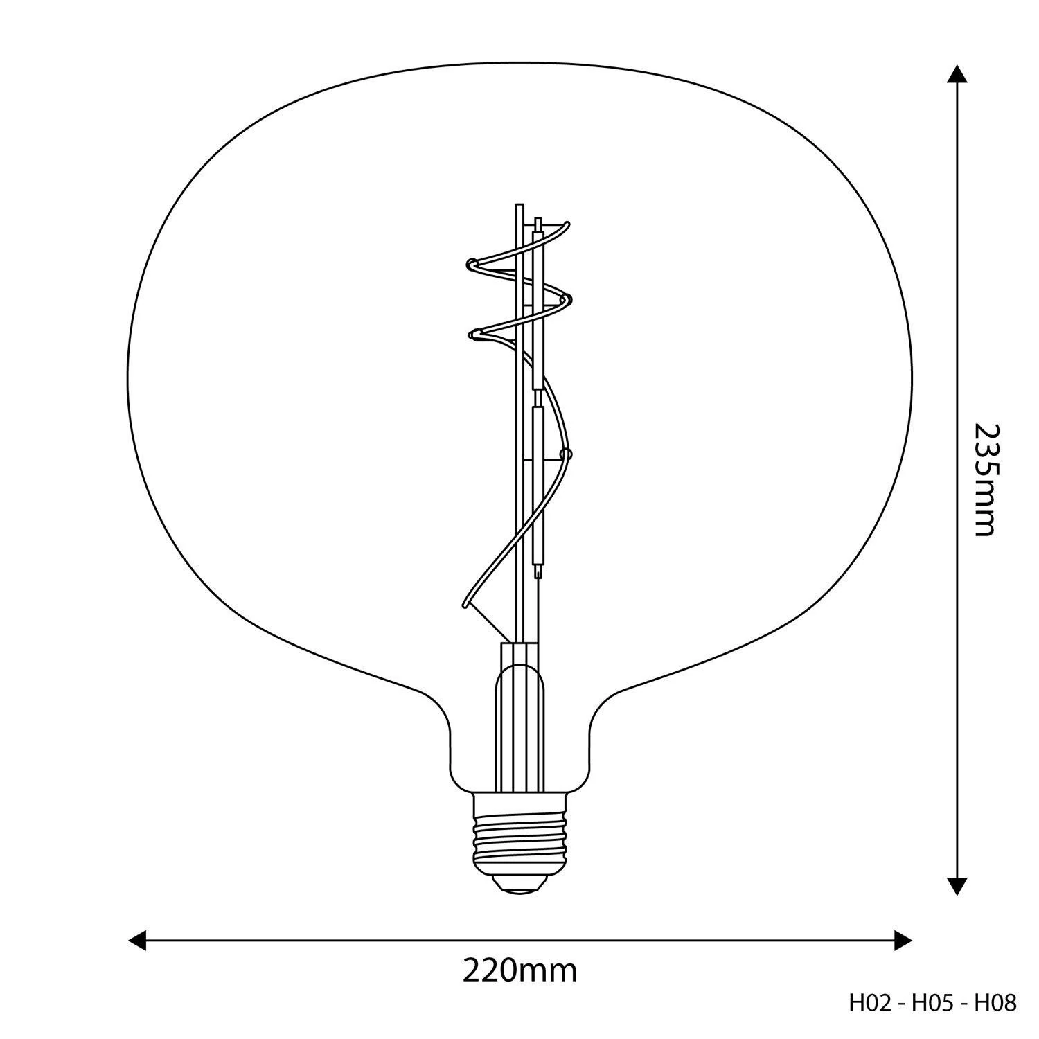 Ellipse 220 Clara - Bombilla LED transparente High Flux