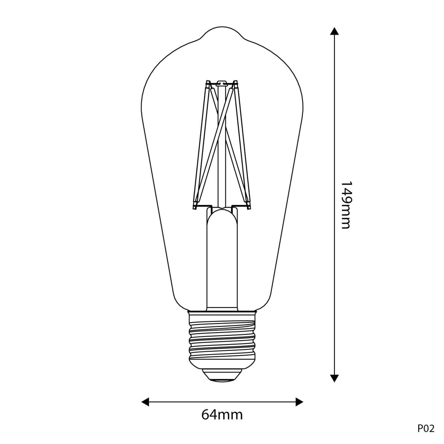Bombilla LED ST64 efecto porcelana CRI 95