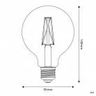 Bombilla LED G95 efecto porcelana CRI 95