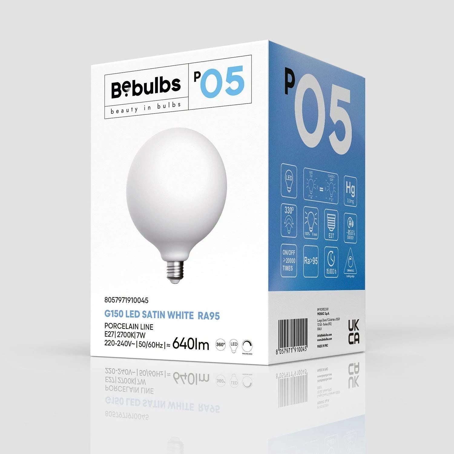 Bombilla LED G150 efecto porcelana CRI 95