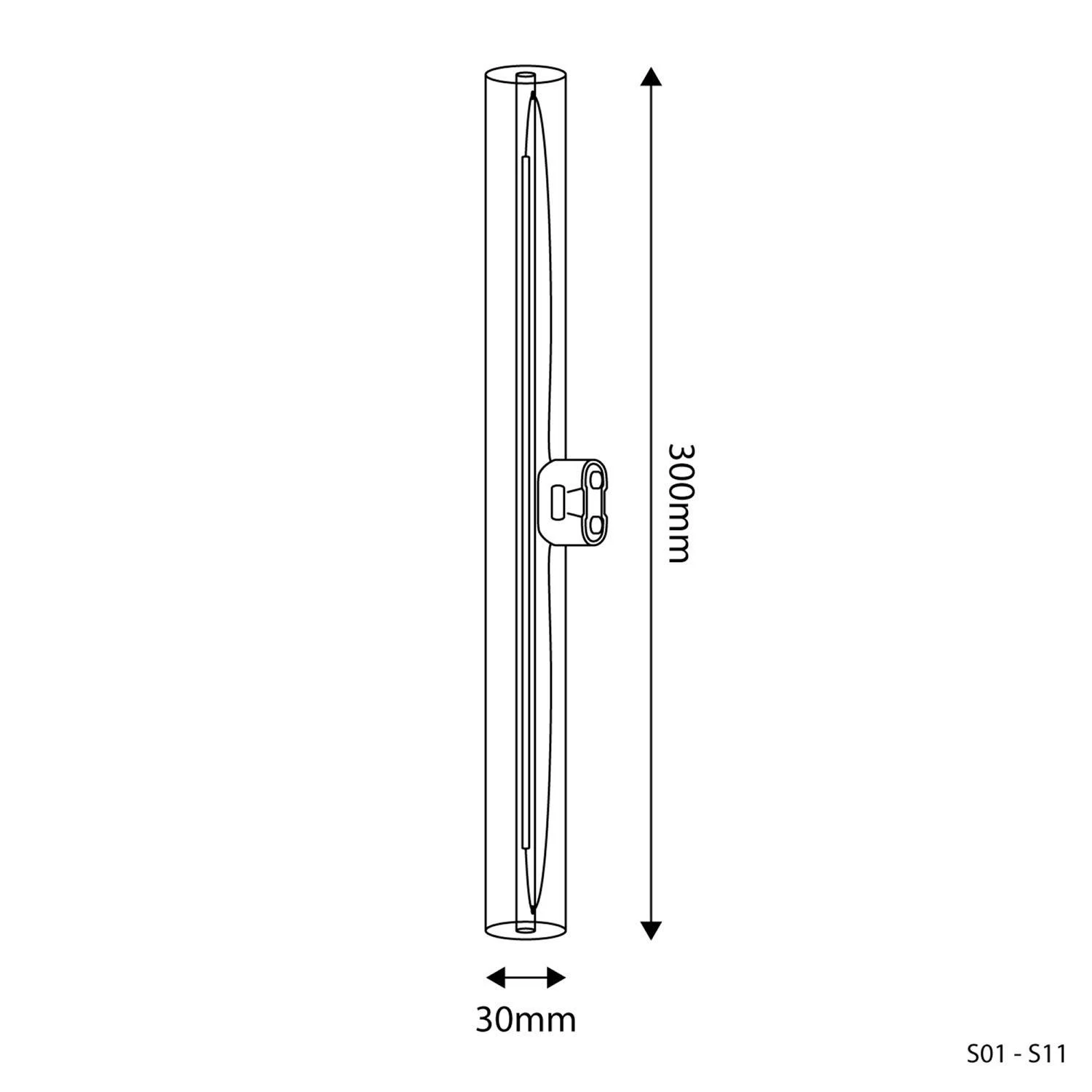 Bombilla LED lineal transparente S14d longitud 500 mm