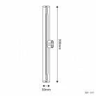 Bombilla LED lineal transparente S14d longitud 500 mm