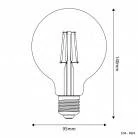 Bombilla LED Transparente Globo G95 E27 2700K