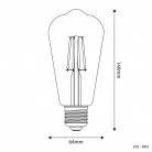 Bombilla LED Milky Edison ST64 E27 2700K