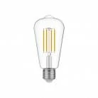 Bombilla LED Transparente Edison ST64 E27 3500K