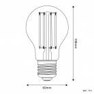 Bombilla LED Gota Transparente A60 E27 2700K