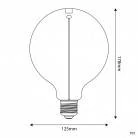 Bombilla LED Smoky Magnetic Deco Line Globo G125 2.8W 90Lm E27 1800K - F05