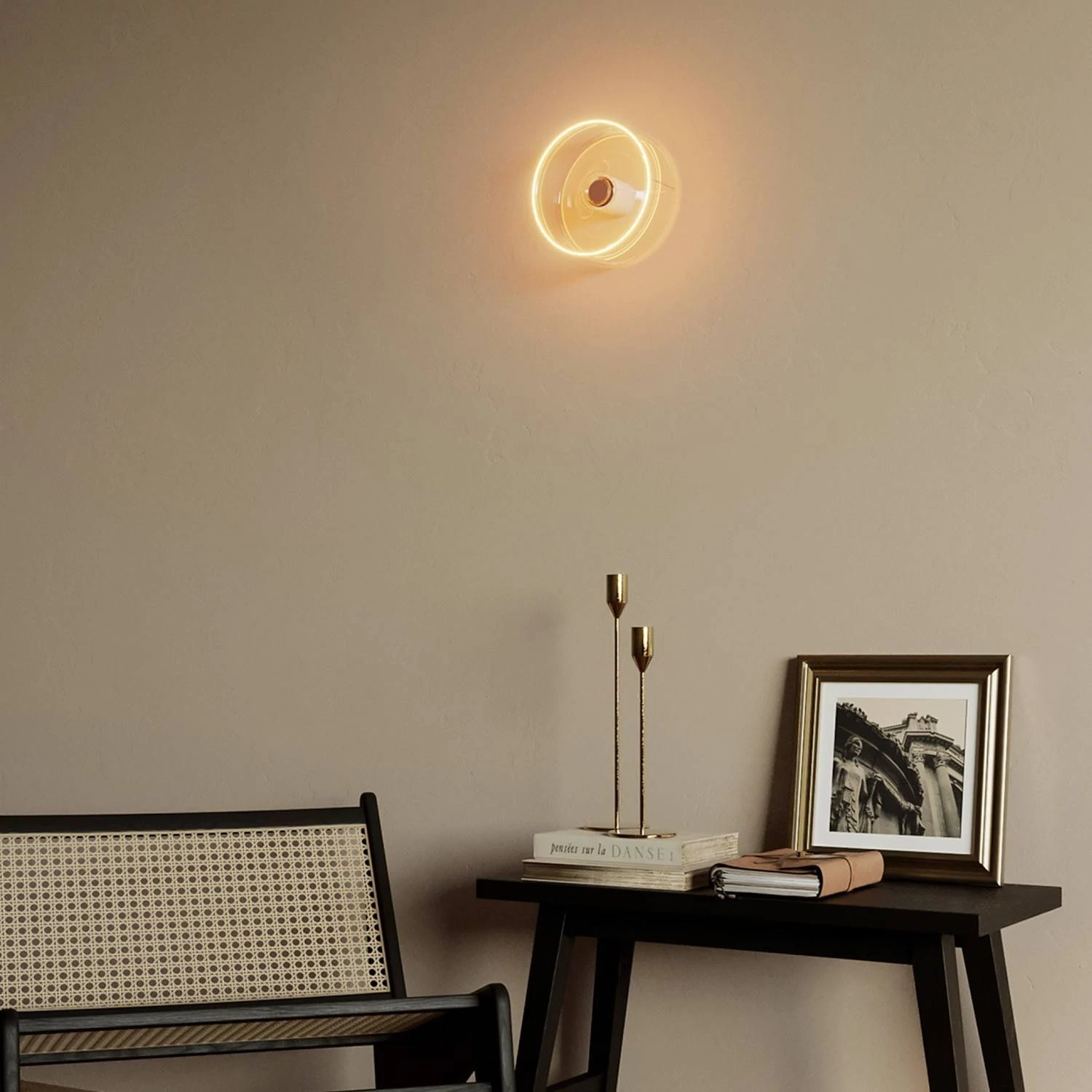 Bombilla LED Transparente Ghost Line Empotrable Donut 195x83 6W 500Lm E27 2200K Regulable - G02