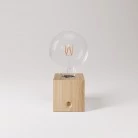 Lámpara LED portátil recargable con bombilla esférica