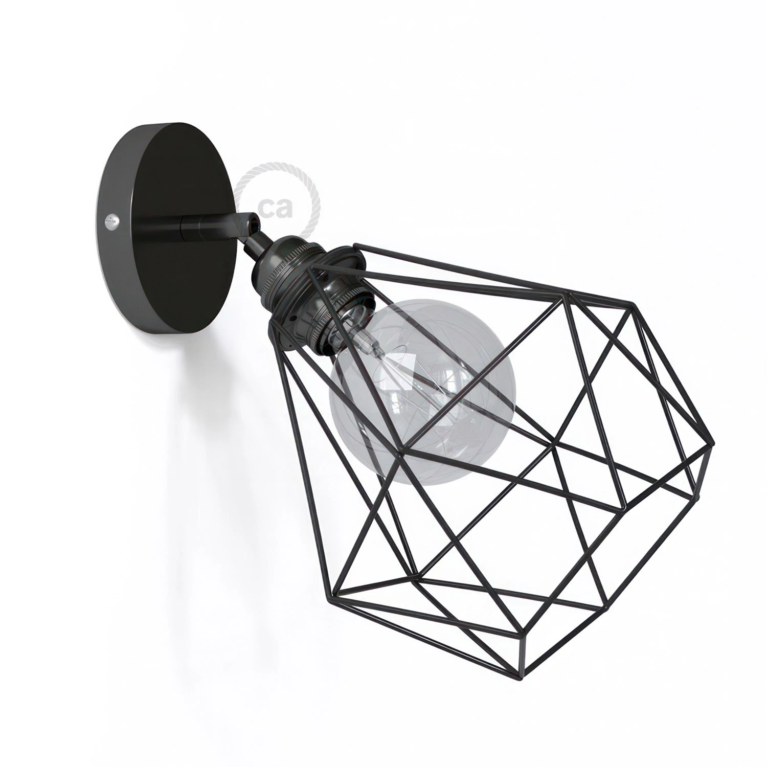 Lámpara de pared o techo metal orientable jaula Diamond