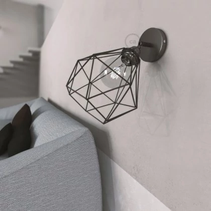 Lámpara de pared o techo metal orientable jaula Diamond