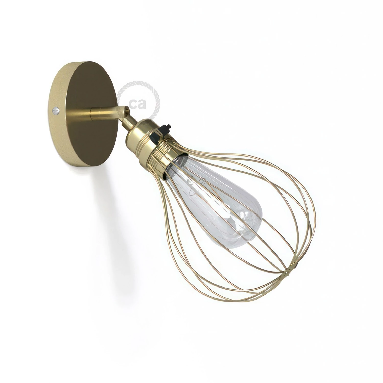 Lámpara de pared o techo metal orientable con jaula Drop