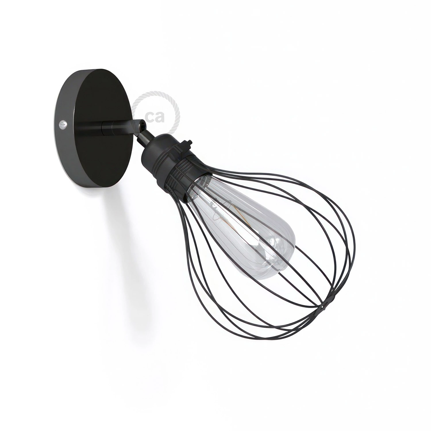 Lámpara de pared o techo metal orientable con jaula Drop