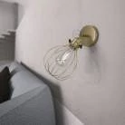 Lámpara de pared o techo metal orientable con jaula Drop