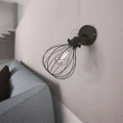 Lámpara de pared o techo metal orientable con jaula Drop